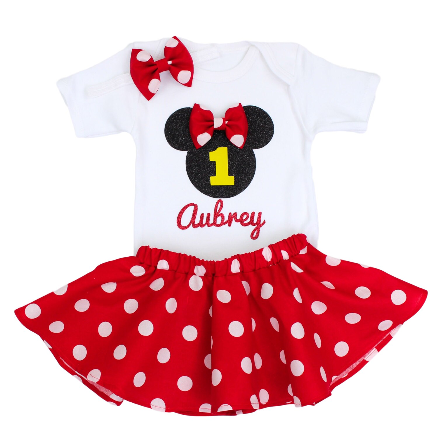 Minnie Mouse Birthday Outfit Girls Birthday by OliveLovesApple