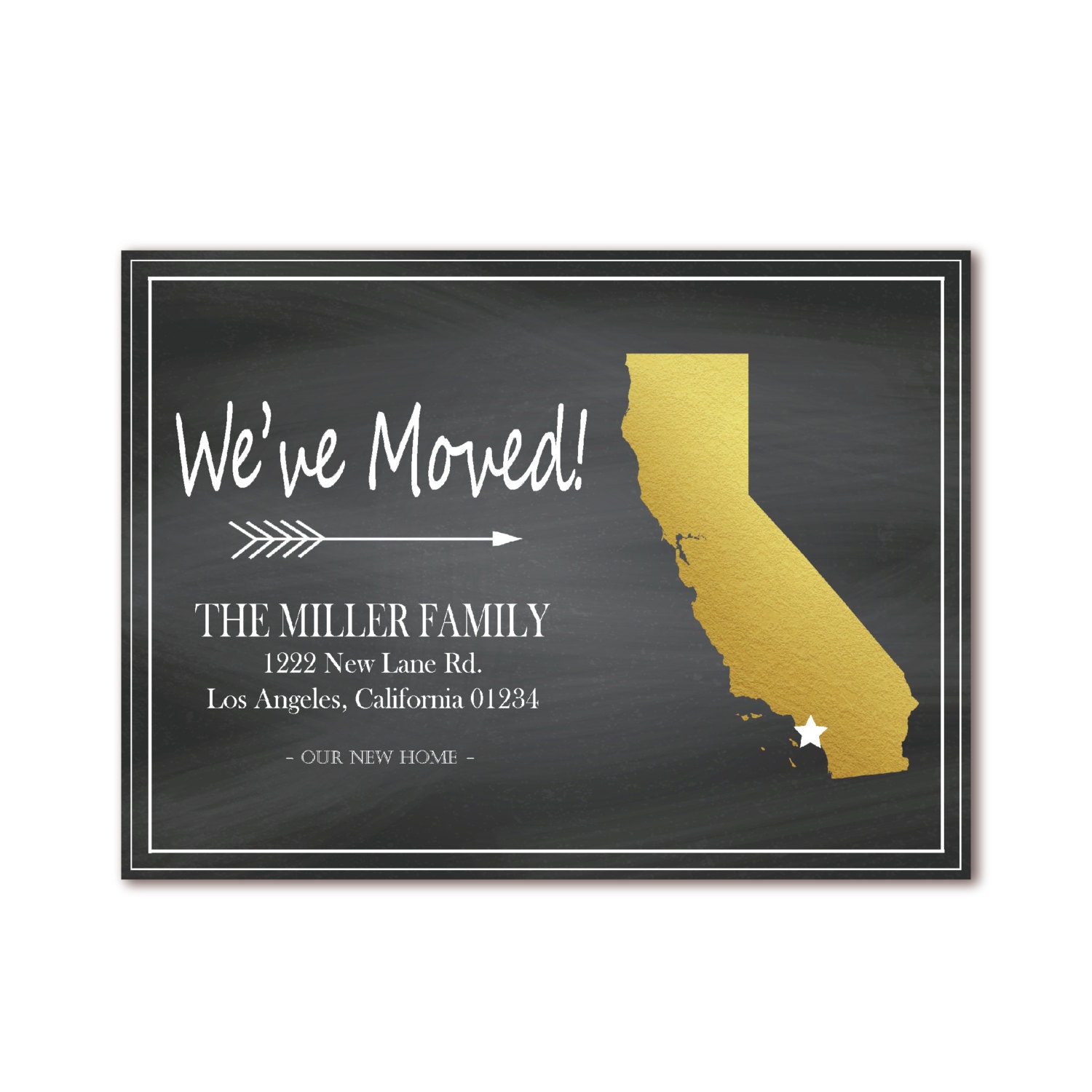 California Chalkboard Moving Announcement We've Moved