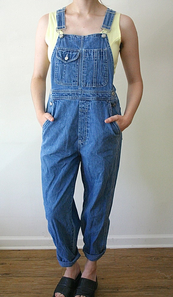 90s Denim Overalls Dungarees GAP Jeans High by DownHouseVintage