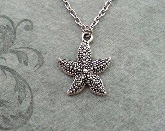 Starfish Necklace SMALL Silver Starfish Jewelry Nautical Jewelry Beach Jewelry Sea Necklace Ocean Necklace Bridesmaid Necklace Starfish Gift