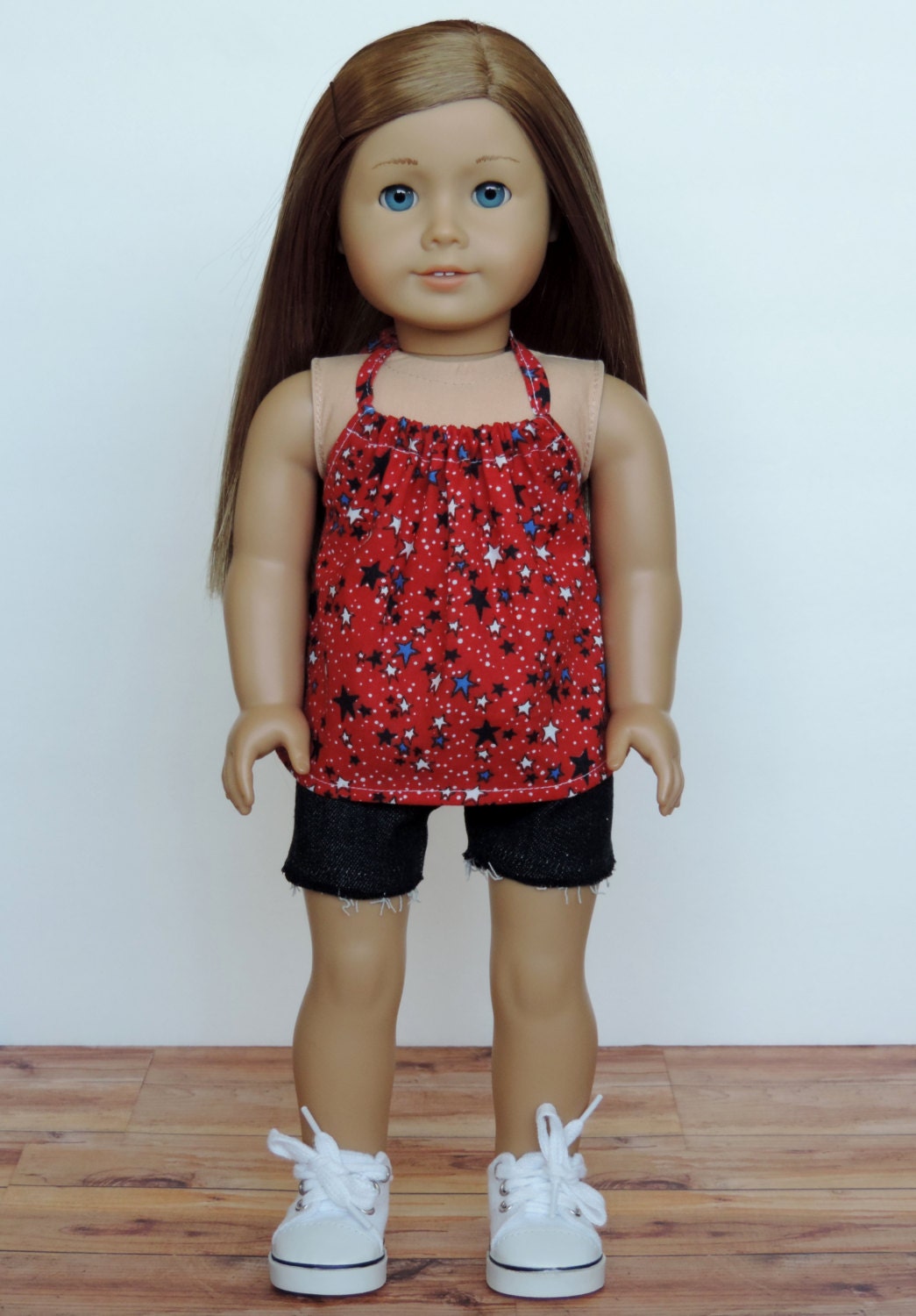 Patriotic Red Halter Top American Girl Doll Clothes