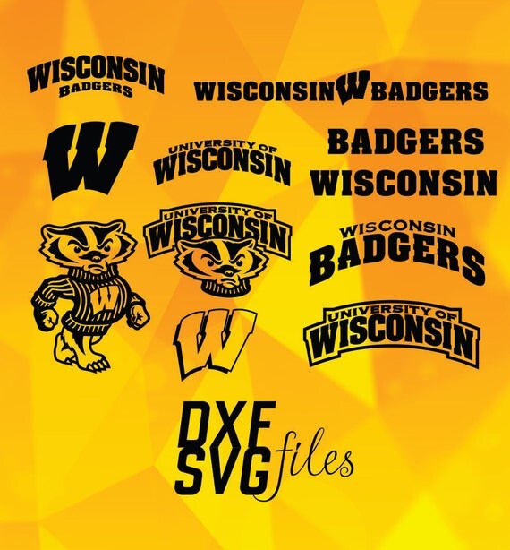 17 Wisconsin Badgers logos in DXF PNG and SVG files by dxfsvg