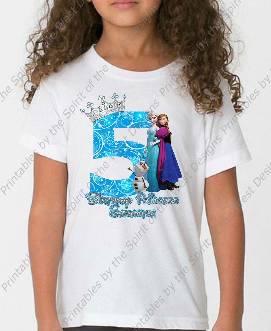 princess 5th birthday shirt