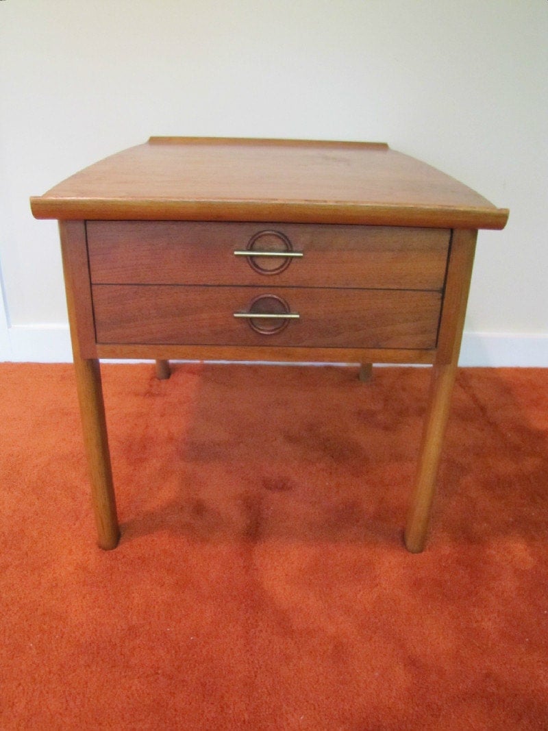 Mid Century Modern Lane Side Table, End Table, Retro Lane Side Table with Drawer, Lane ...