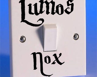 Harry Potter Lumos, Nox Light Switch Decal For Home (set of 2)
