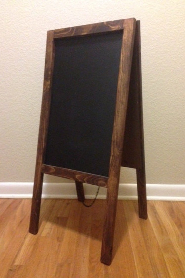 Rustic Chalkboard Easel Sandwich Board Double by TheRustyGarage