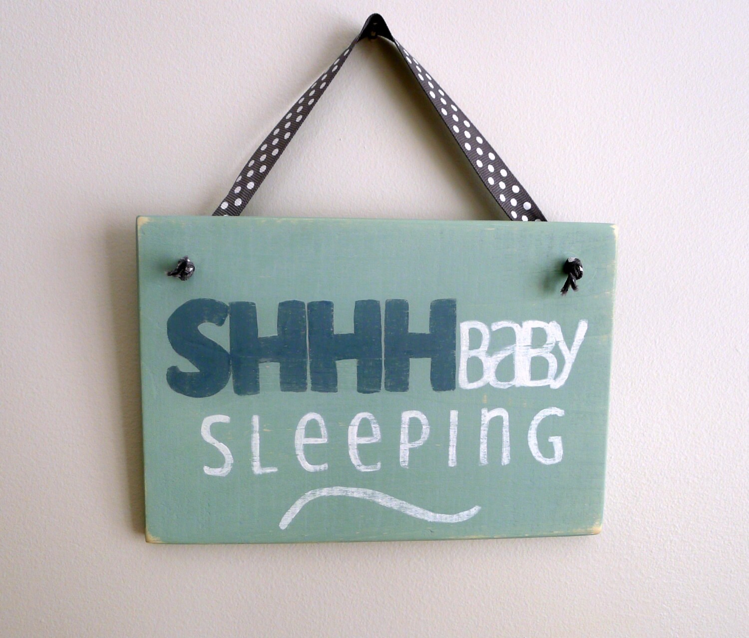 SHHH Baby Sleeping Door Knob Sign by StylishManner on Etsy