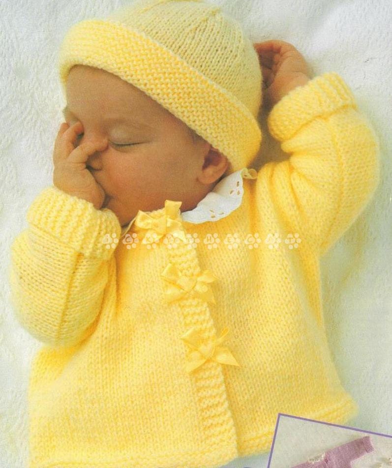 Vintage Knitting Pattern to make a Quick Easy Baby Sweater