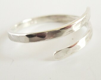 Hammered Sterling Silver Ring , Simple ring , Modern ring , Adjustable Sterling Silver ring
