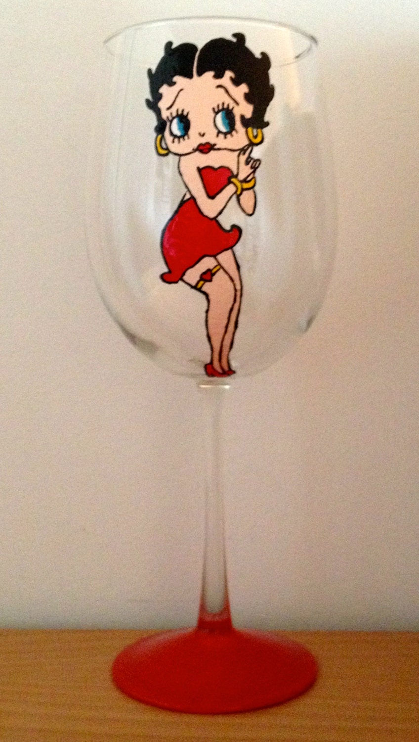 Betty Boop Wine Glass