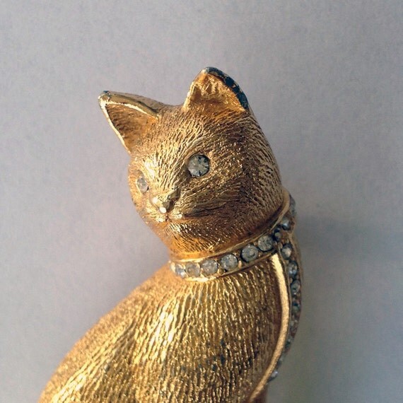 Christian Dior Vintage Signed Cat Pin