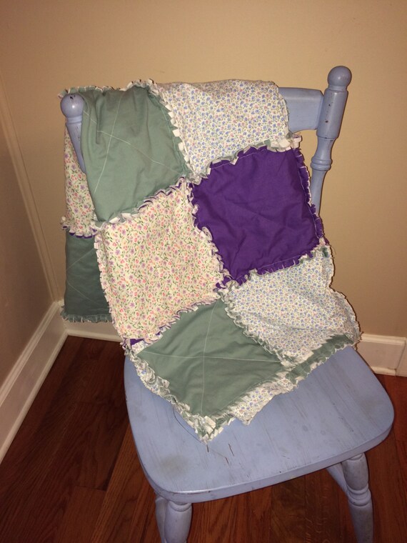 Rag Quilt Throw by MySouthernQuill on Etsy