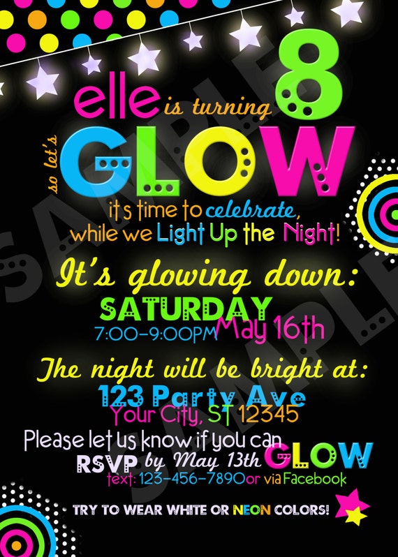 Free Printable Glow In The Dark Invitations 9