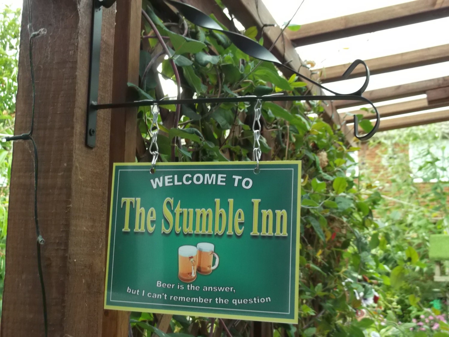 Personalised Hanging Pub sign Home Bar homebrew Man Cave