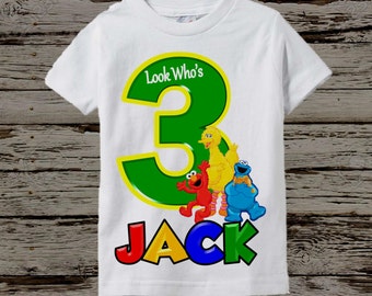 Sesame Street Birthday Shirt - Boy's Sesame Street Shirt - Long Sleeve Available