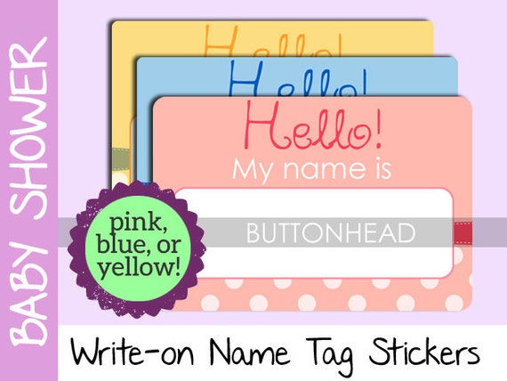 10-baby-shower-name-tags-stickers-pink-blue-or-yellow