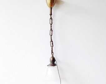 Vintage Pendant Lamp- 1920's, starburst, hanging light