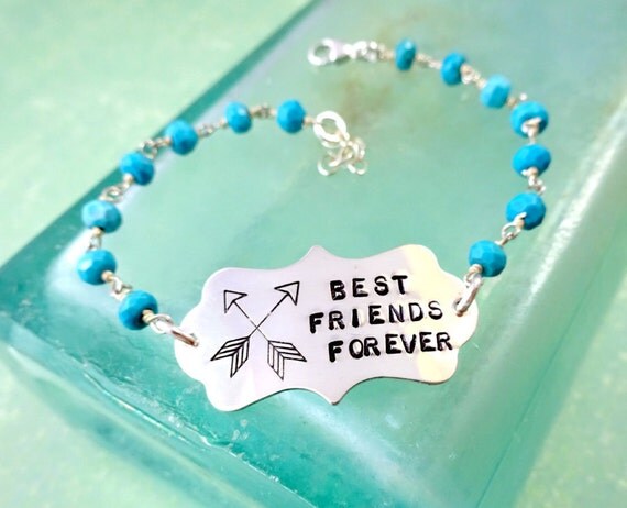 Items similar to Friendship bracelet, Best friends, Message bracelet