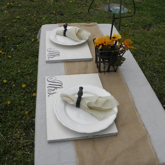 Wood placemats / personalized wedding placemat / by steponitart