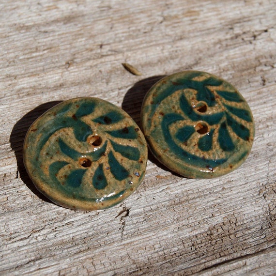 Items similar to Buttons handmade ceramic on Etsy