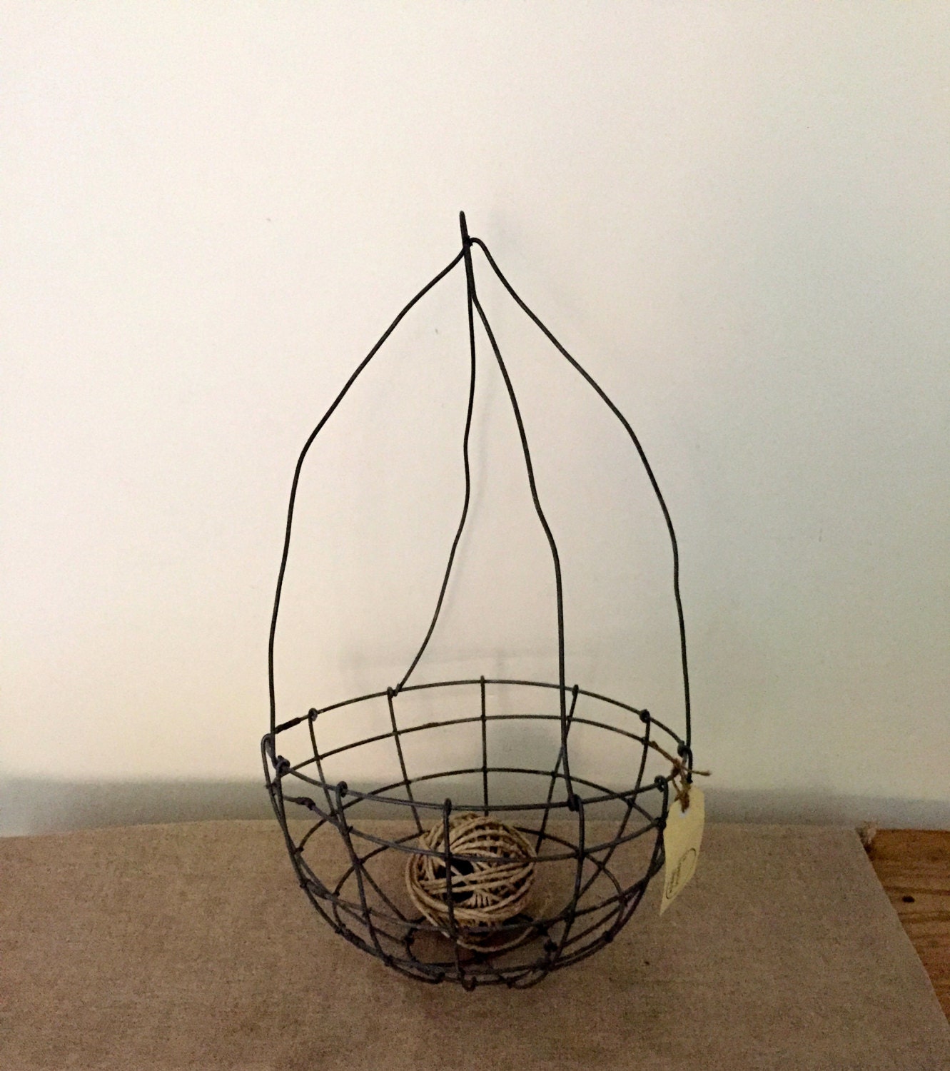 Extra large VINTAGE hanging wire baskets. Industrial decor