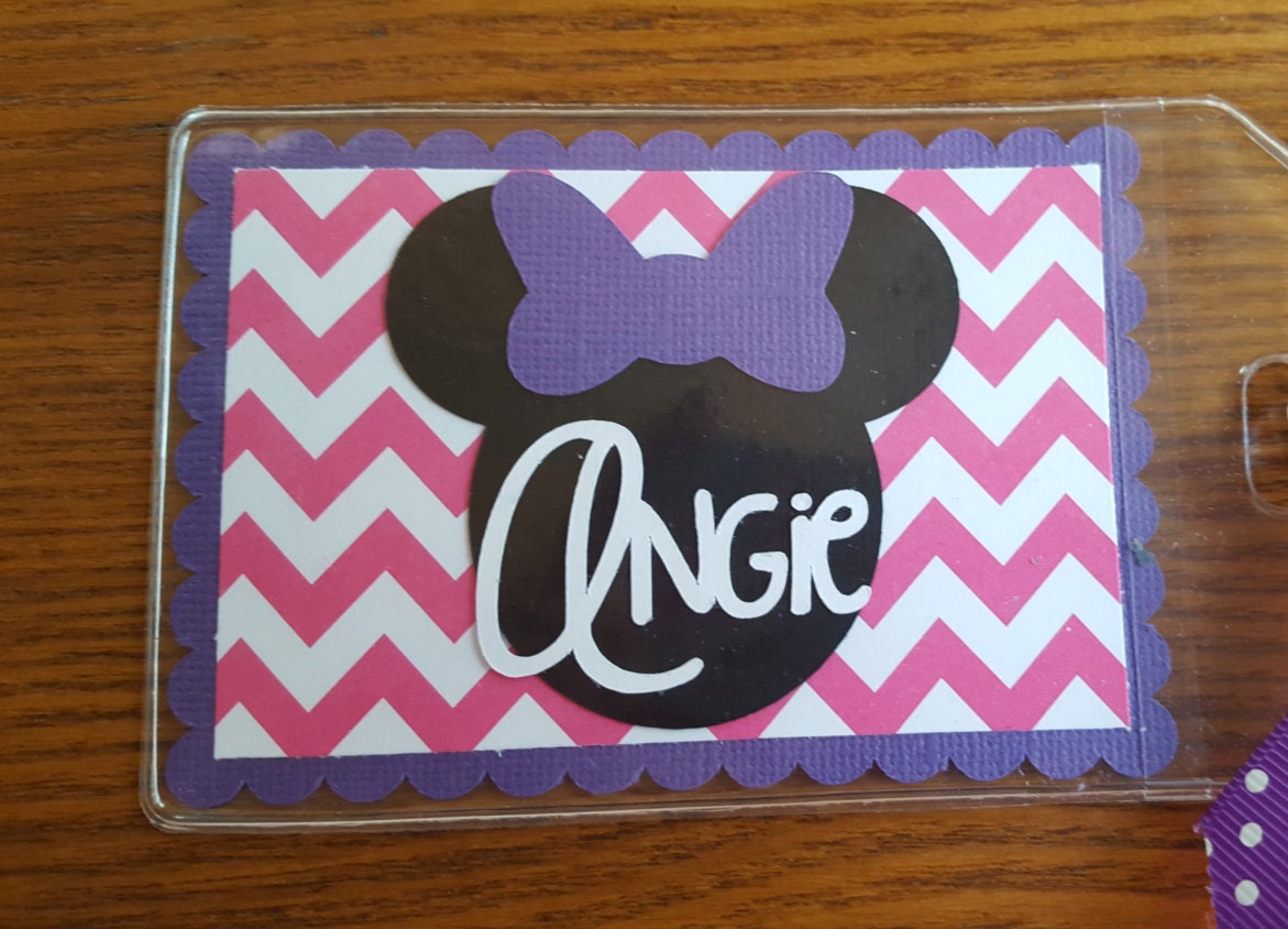 Personalized Disney Luggage Tag by ItsPolkaSpotted on Etsy