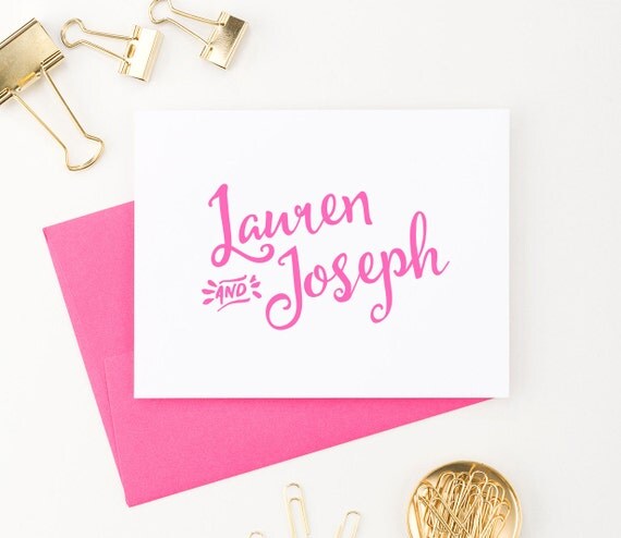 ... Personalized Wedding gift, Personalized Wedding thank you notes, WS001