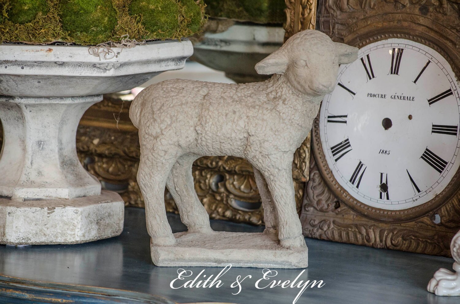 garden lamb statue