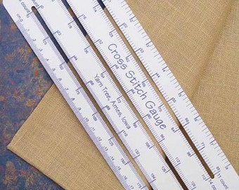 cross stitch gauge : 8"-10" ruler 11 14 16 18 22 25 26 28 30 32 36 40 count hand embroidery