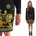 SALE - Vintage 80s Baroque Mini Skirt, Body Con Skirt, High-Waist Skirt ΔΔ sm