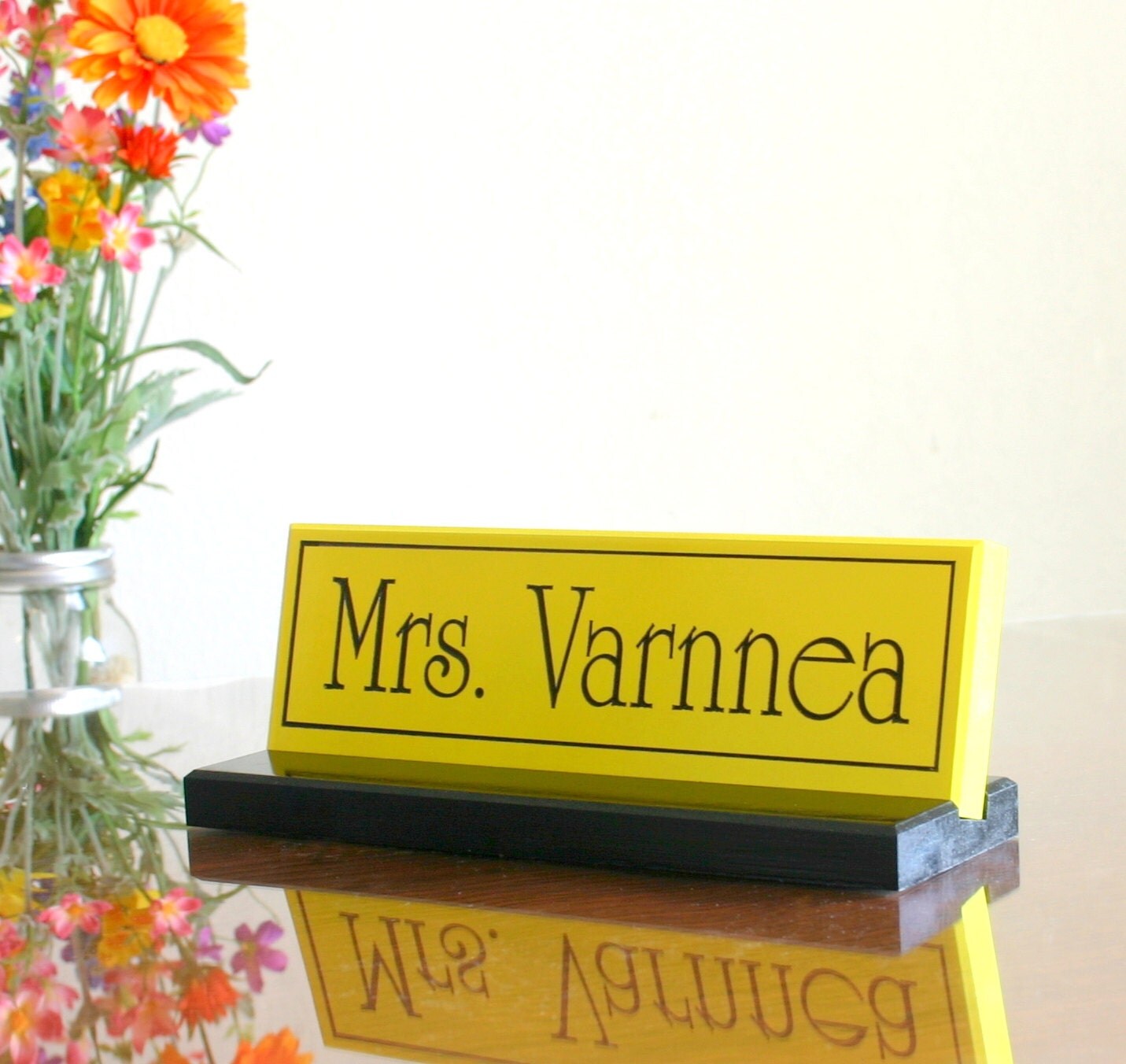 Personalized Office Desk Sign and Name Plate by CustomSignworks