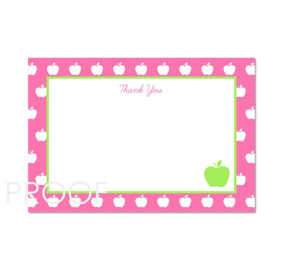 Thank You Cards- Apple of My Eye Party by Bloom Il_570xn