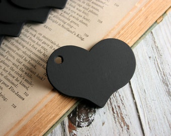 Heart Chalkboard Tags, Set of 10, 25, 50 or 100