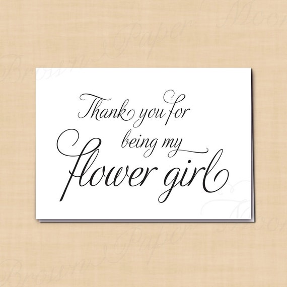 Unique 33 Thank You Card Flower Girl Wording