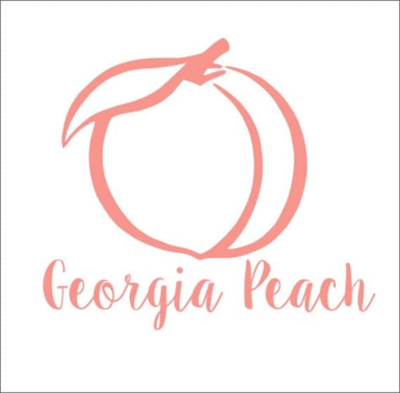 Download Georgia Peach Decal Georgia Peach Vinyl Decal Car Decal