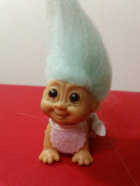 Vintage early-90s Russ Crawling Baby Troll with by kitschannette