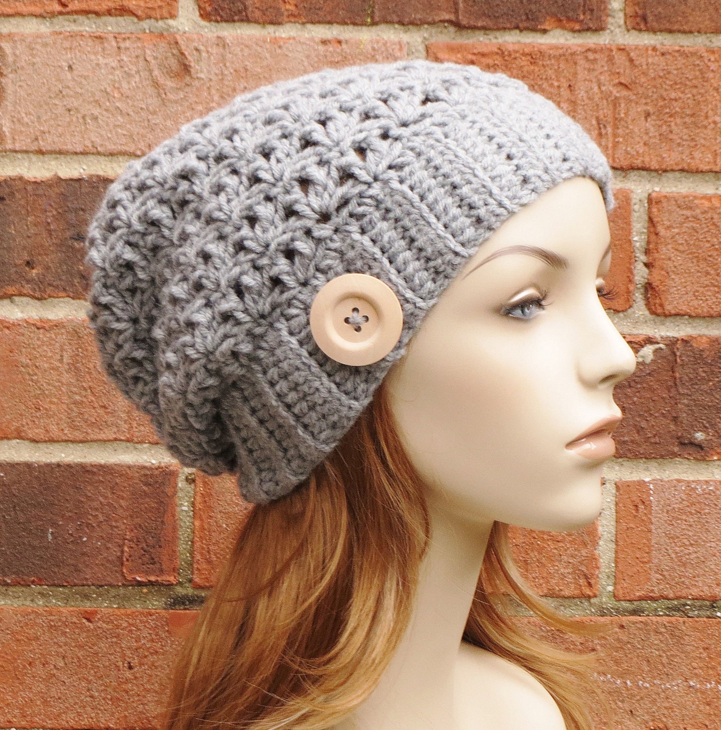 Crochet Slouch Hat Slouchy Beanie Hat Womens Slouchy Hat