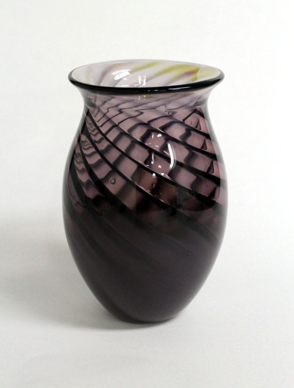 Hand BlownOmbre SwirlGlass Vase by RMasicaGlassArt on Etsy