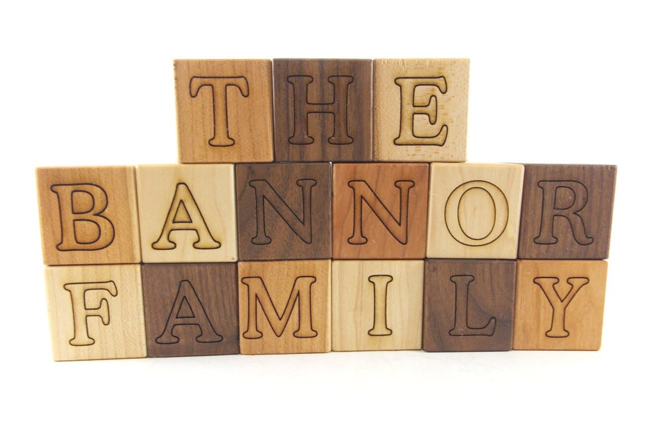 Personalized Baby Blocks Organic Wood Name Blocks for play