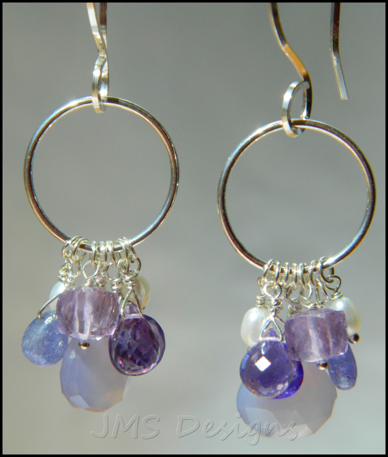 Lavender chalcedony with amethyst tanzanite by JMSDesignsandGems