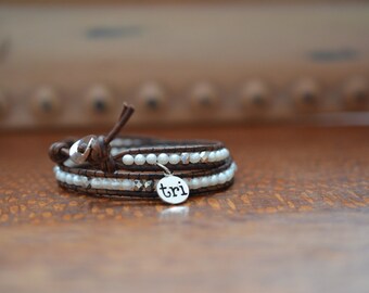 Pearl & Silver Triathlon Double Wrap