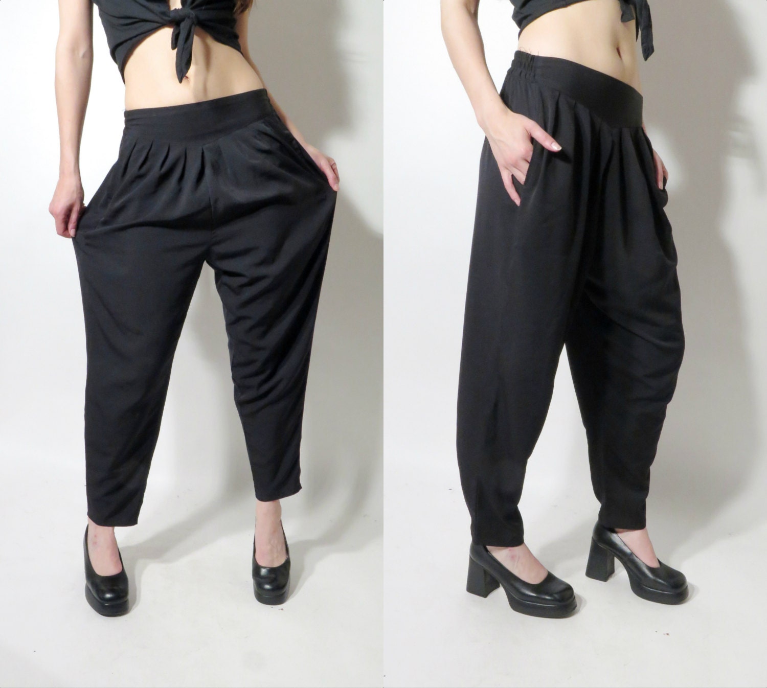 high waisted tapered pants