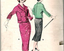 1950's Butterick Slim Suit Pattern  - Bust 30