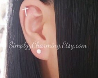 Treble Clef Stud Earrings 9ct Gold - Music Earrings | musical gifts online