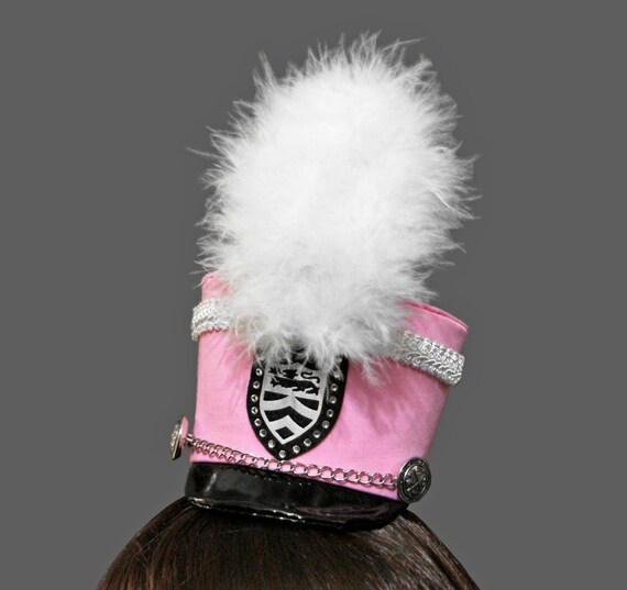 Pink and White Mini Marching Band Hat Made to Order