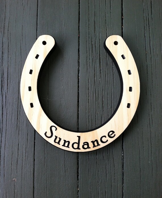 Custom Horse Shoe Personalized Wood Horse by