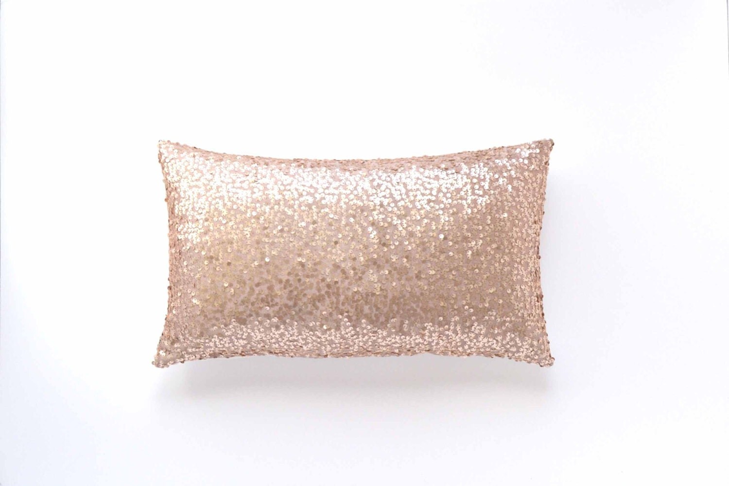 Blush Lumbar Pillow Cover Blush Taffeta Sequin by TwentyEight12
