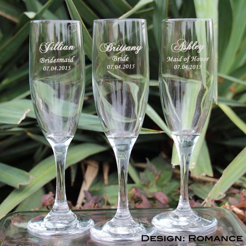 Personalized Champagne Glasses Custom Engraved Champagne