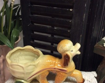 Vintage Poodle Dog Planter