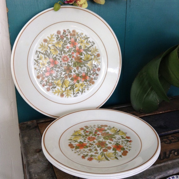 70s Corelle Indian Summer Dinnerware Dinner Plates and